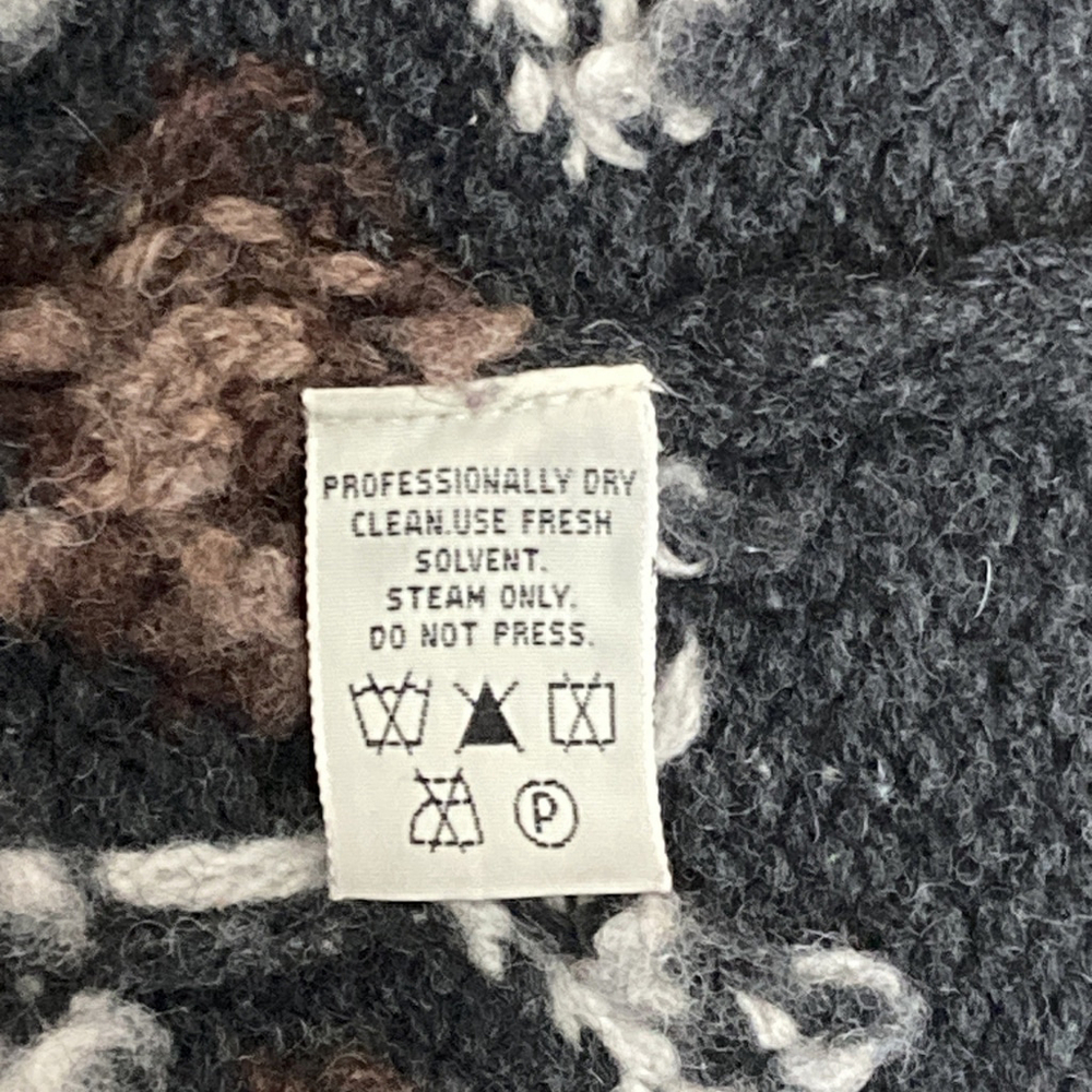 Vintage Eddie Bauer Nordic Wool Selburose Fair Isle Sweater Gray Women’s S M - Picture 8 of 8
